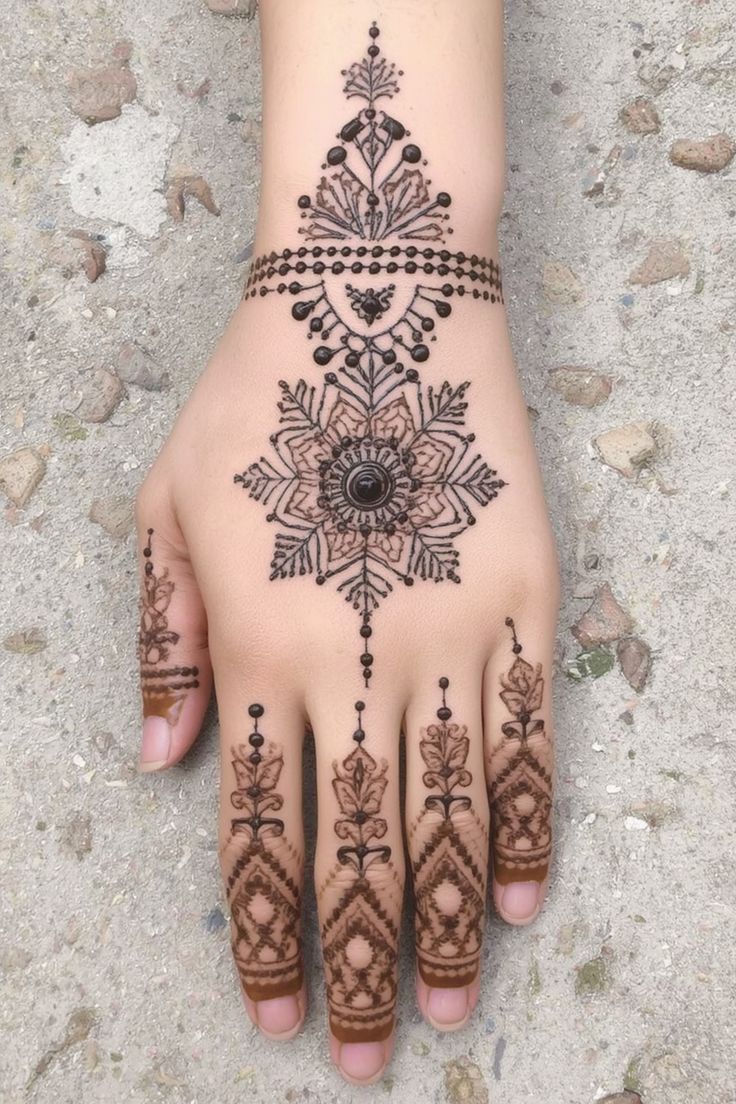 Mandala centerpiece henna design for Eid