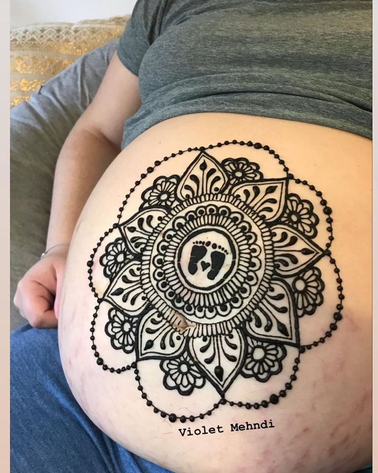 Maternity belly henna design for baby shower NJ