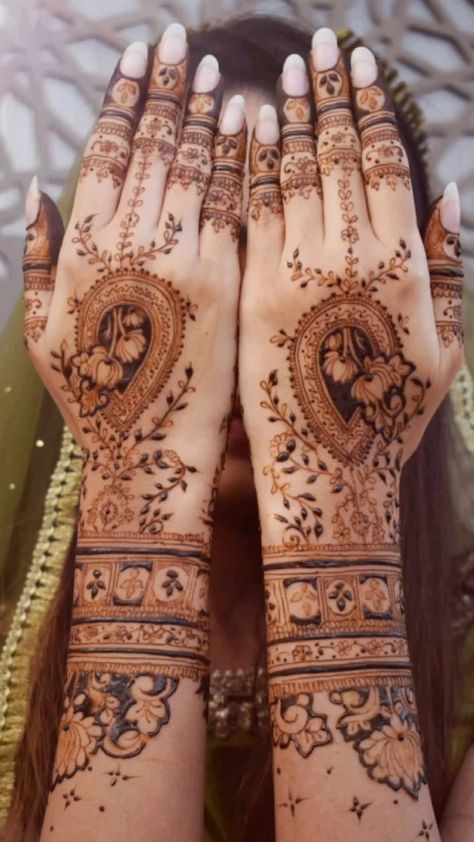 Lotus bloom henna design for party
